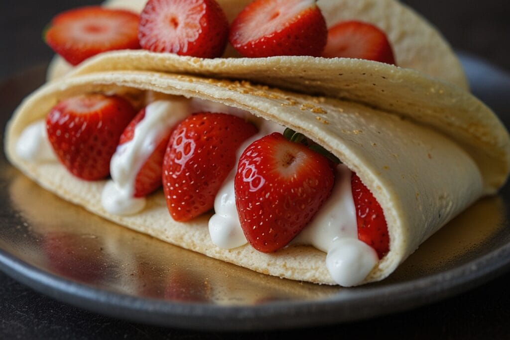 Strawberry Cheesecake Tacos