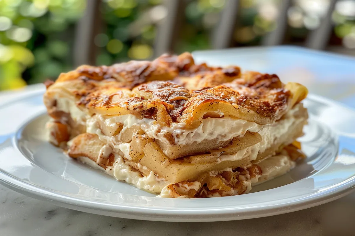 Caramel Apple Cinnamon Roll Lasagna: A Sweet Delight