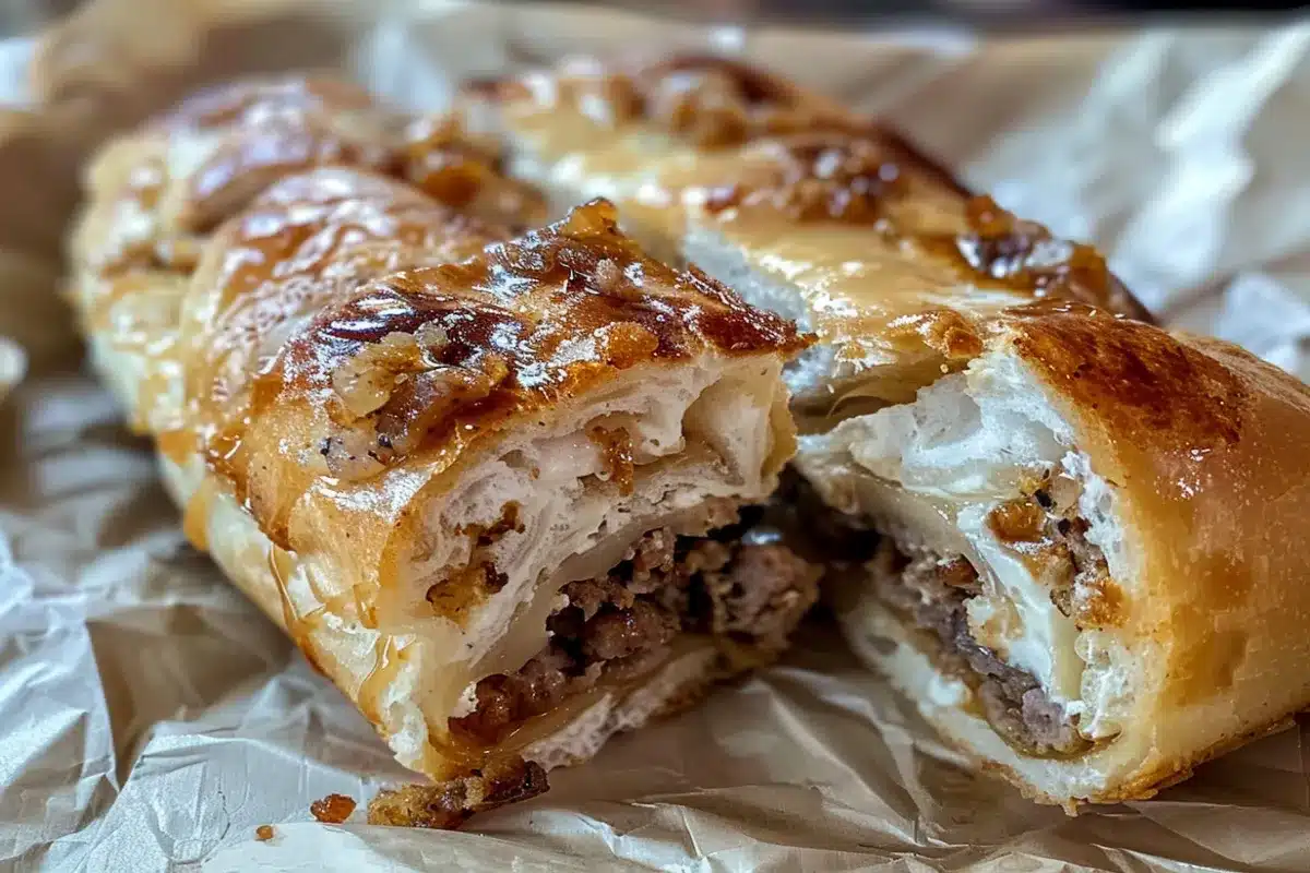 breakfast sausage roll maple cream cheese