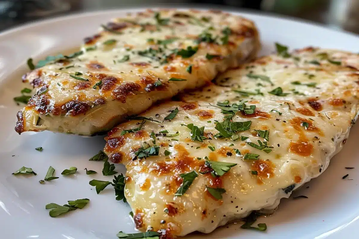 cheesy garlic zucchini steaks