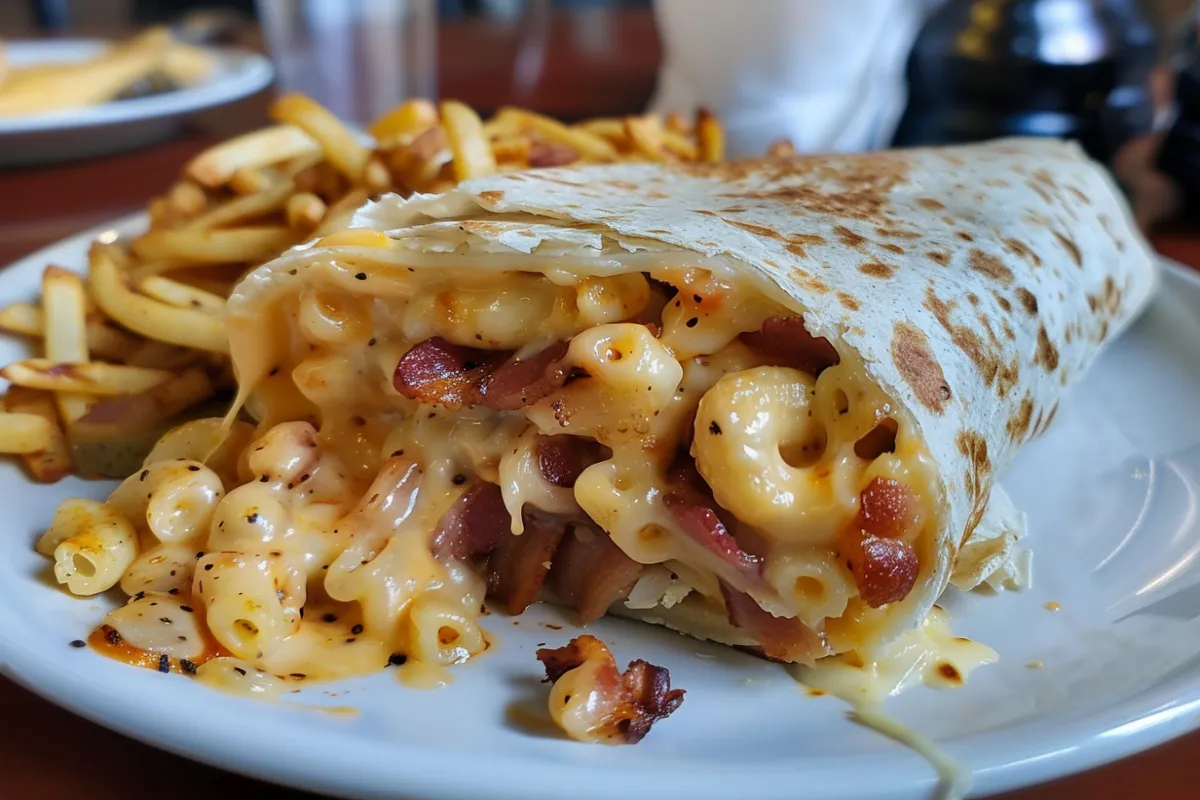 Bacon Mac & Cheese Burger Wrap
