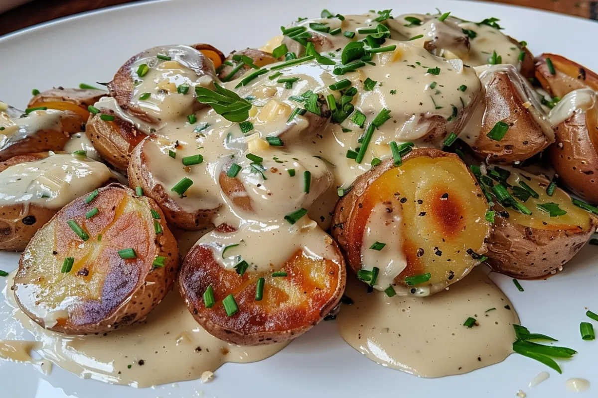Creamy Garlic Sauce Baby Potatoes: Easy & Delicious Side Dish