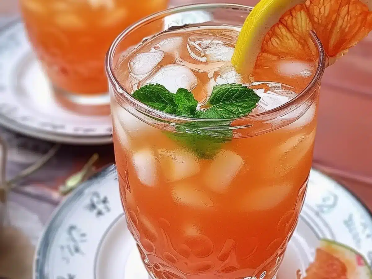 Make Refreshing Pink Pomelo Iced Tea This Summer
