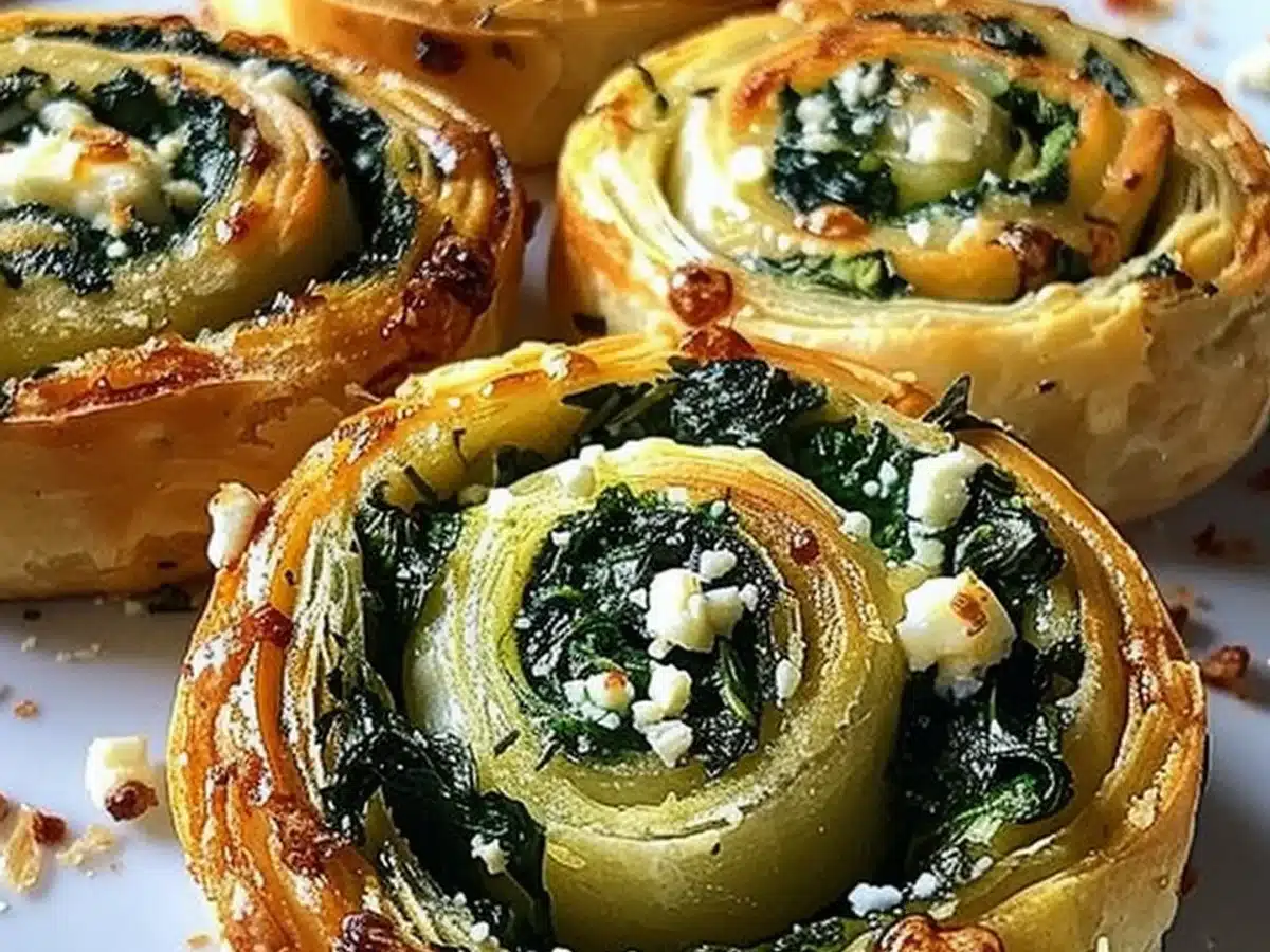 Easy Spinach Feta Pinwheels: A Tasty Snack Delight!