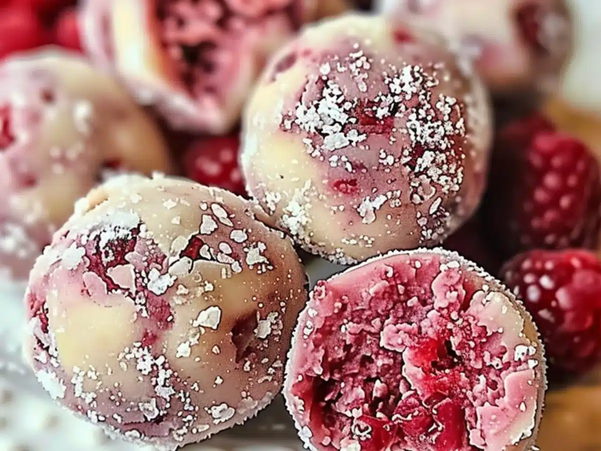 Make Easy No-Bake Raspberry Cheesecake Balls Today!