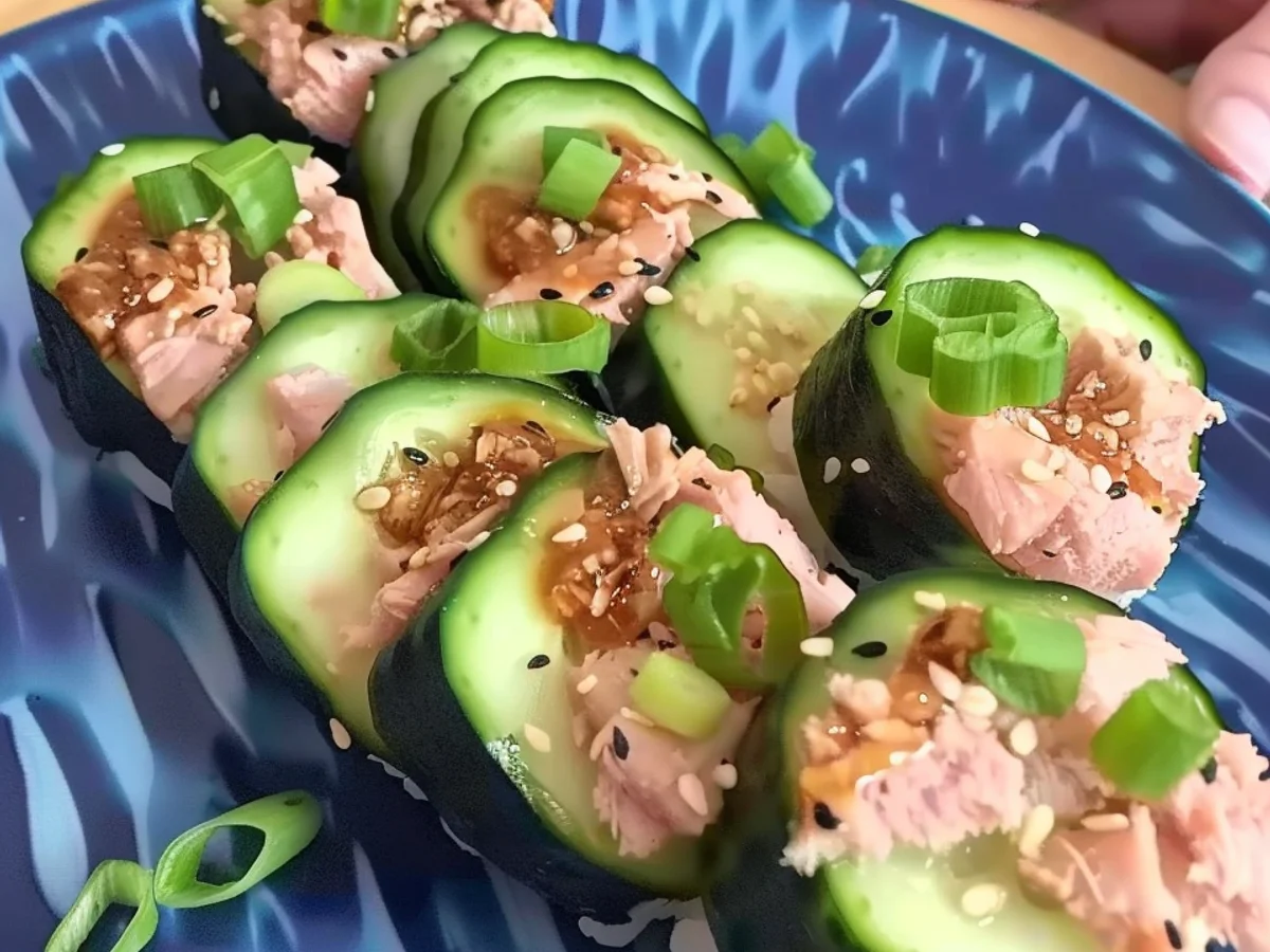Cucumbers With Tuna And Green Onions: A pleasant Dish!