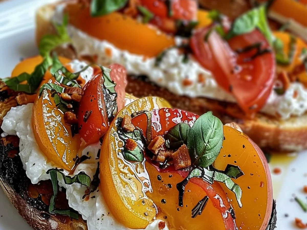 Bruschetta Dinner: Discover Quick Peach & Ricotta Bliss!