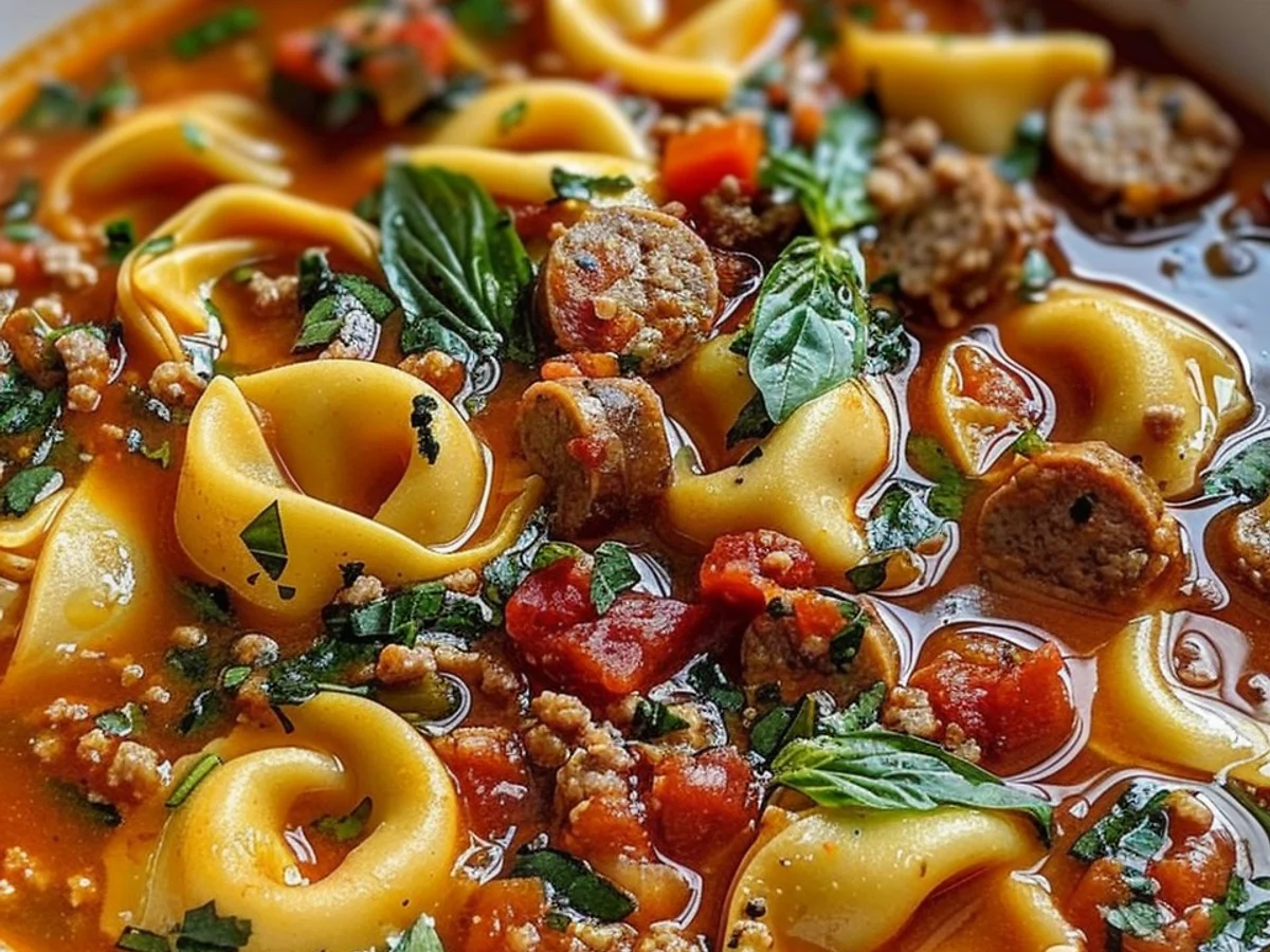 Hearty Tortellini Soup With Sausage: A Cozy Delight!