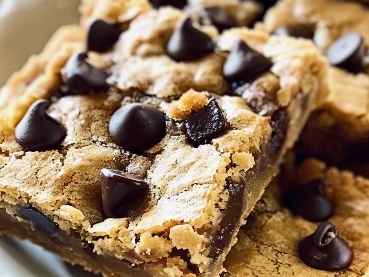 Chewy Chocolate Chip Cookie Bars That Melt in Your Mouth!
