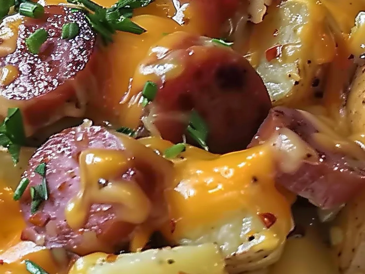 Crockpot Cheesy Potatoes and Kielbasa You’ll Love!
