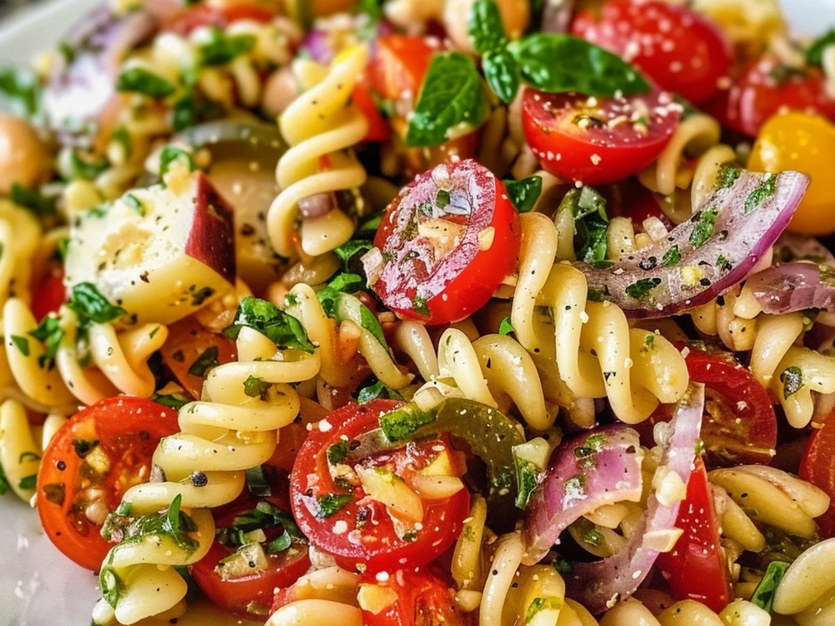 Quick Pasta Salad with Italian Dressing for a Fresh Meal!