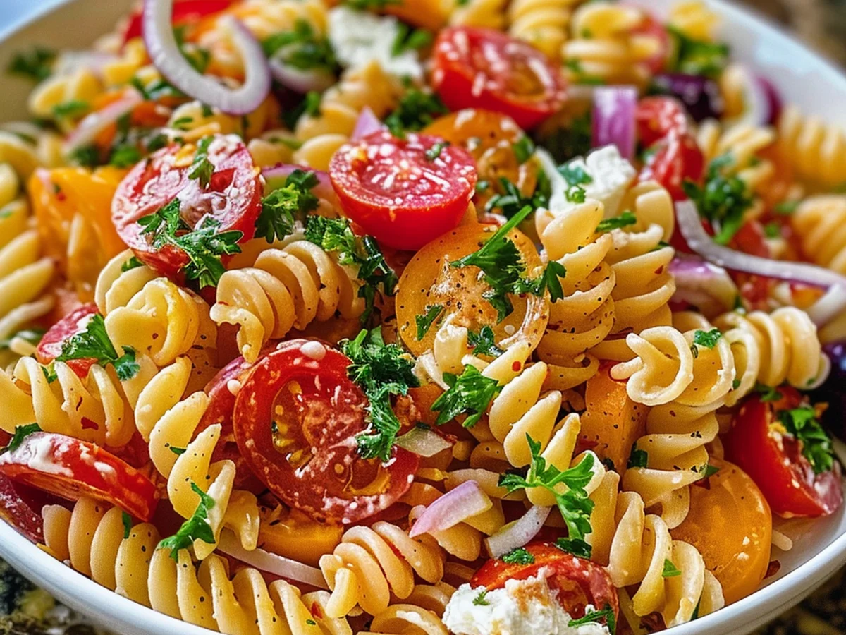 Zesty Italian Pasta Salad: A Colorful Hit for Gatherings!