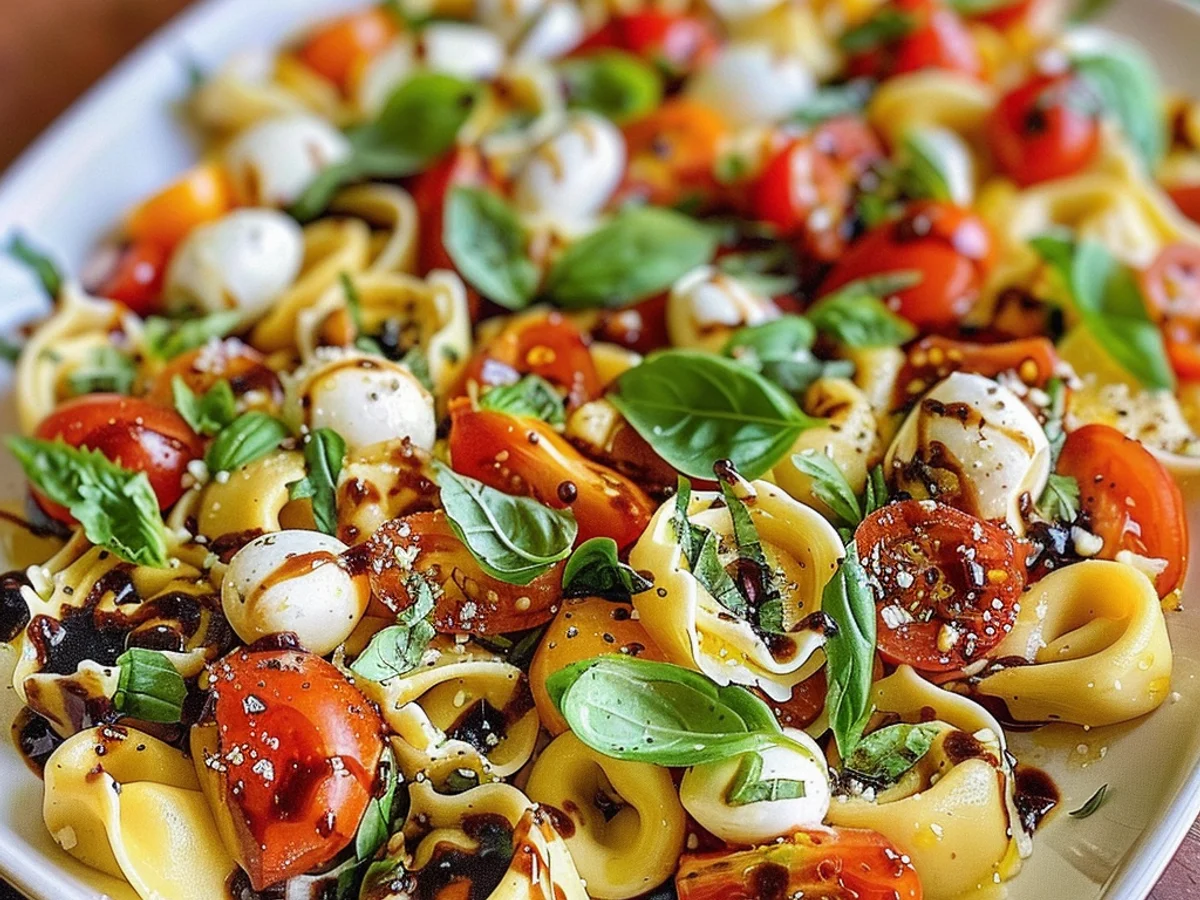 Refreshing Caprese Tortellini Salad: excellent for Summer!