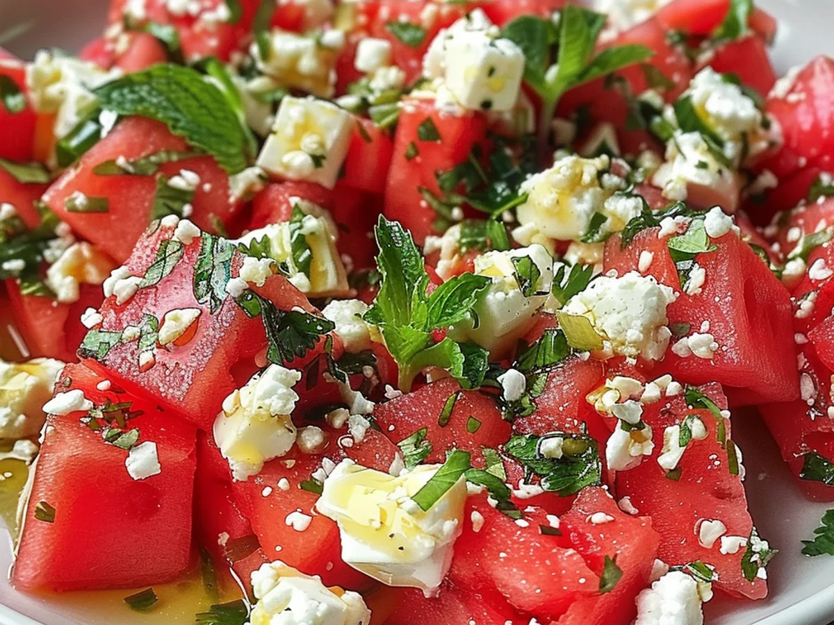 5 Minute Watermelon Feta Salad That Refreshes Instantly!