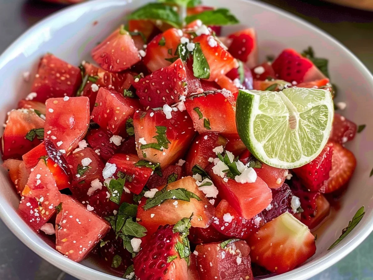 Watermelon Strawberry Salad
