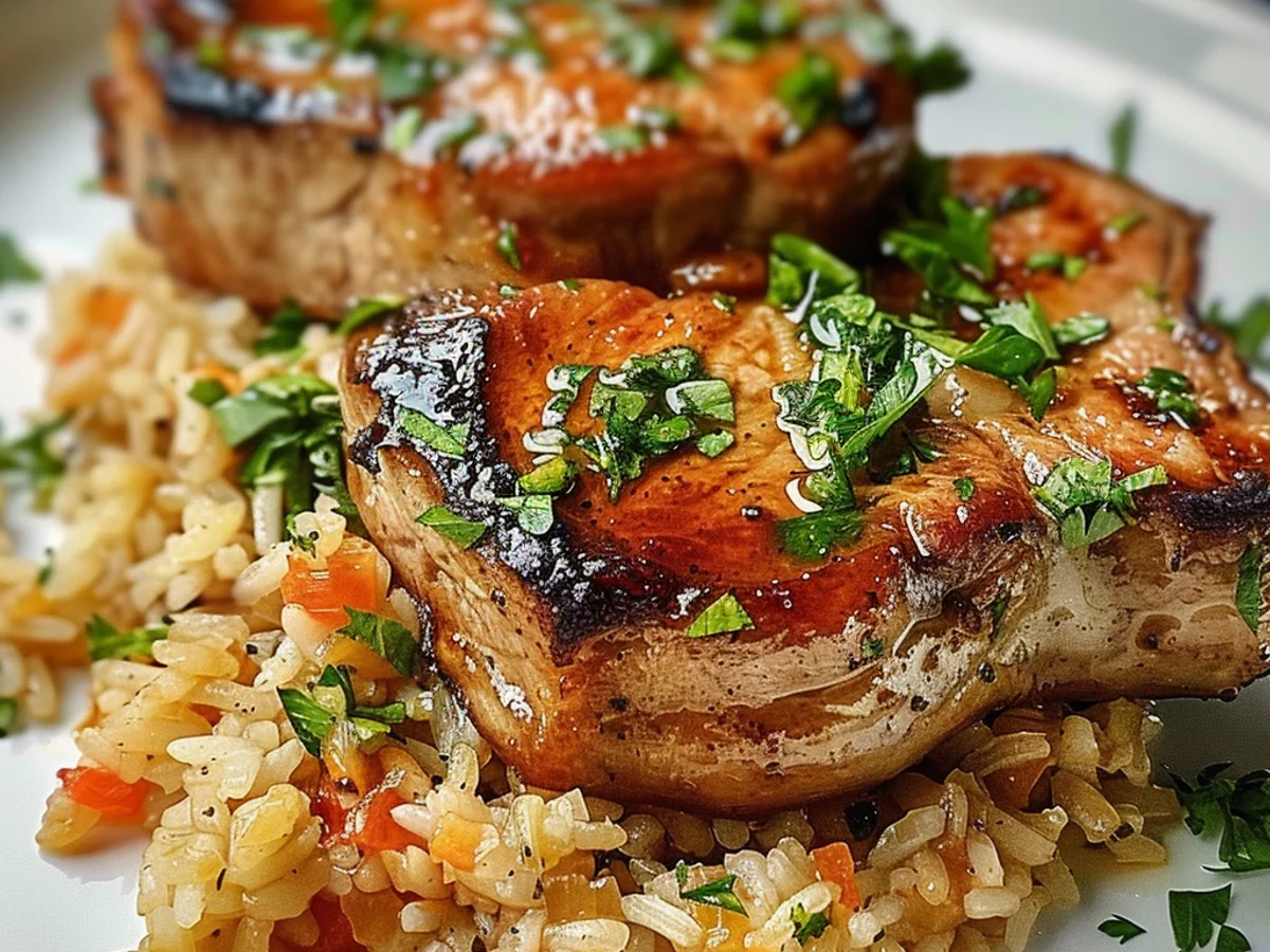 Baked Pork Chops and Rice: A tasty Family Dinner!