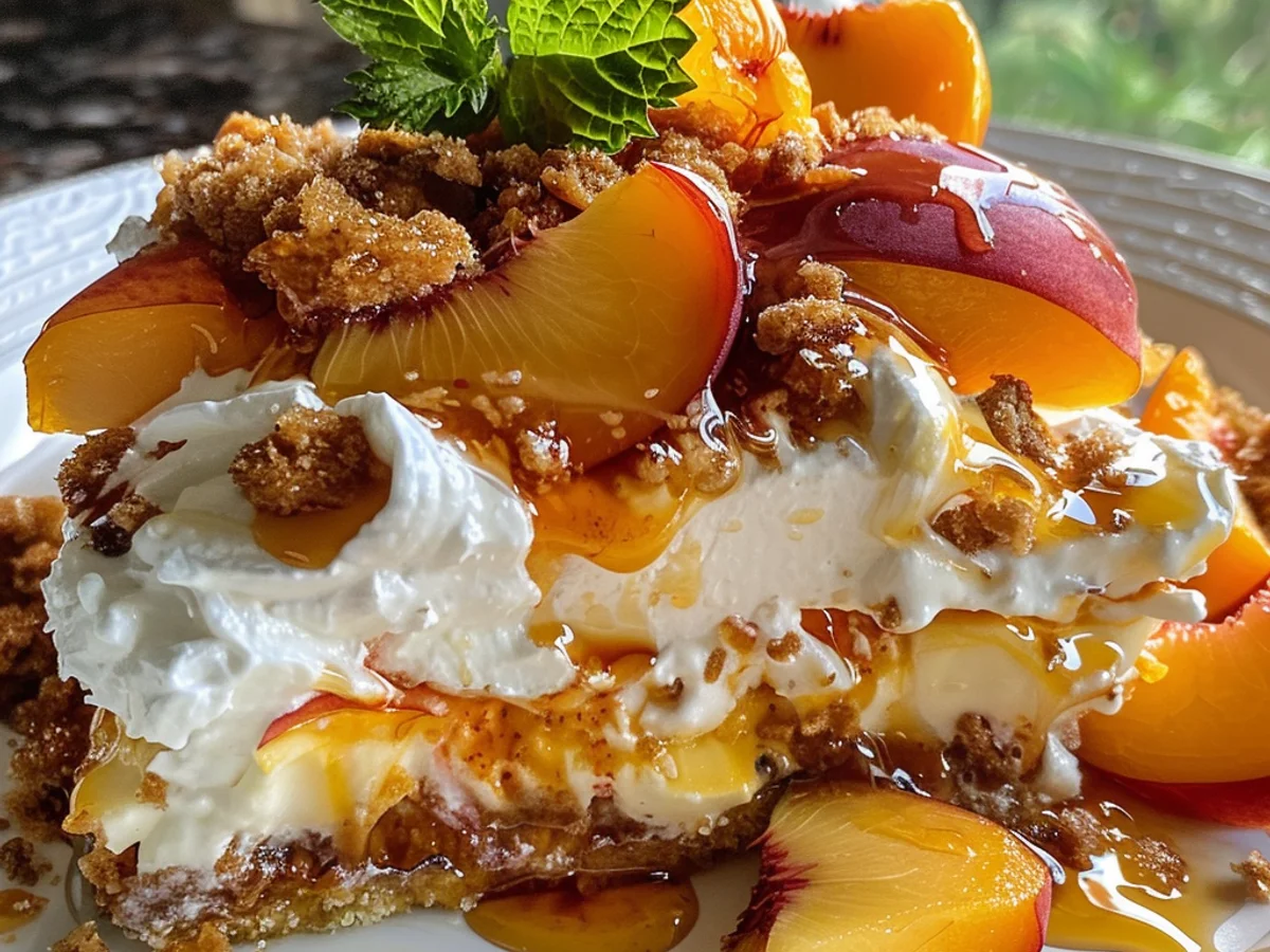 Peach Cobbler Cheesecake Salad Recipe You’ll Love Today!