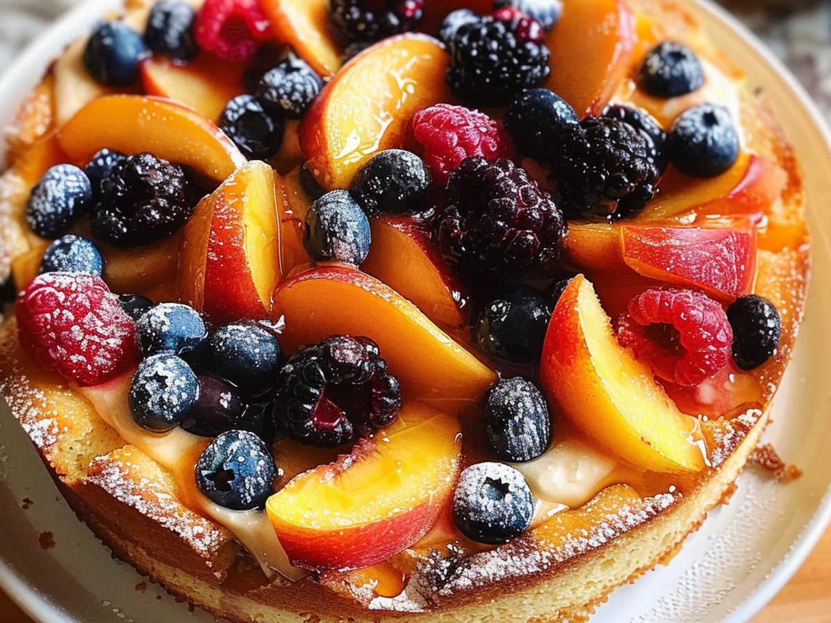 Peach and Blueberry Greek Yogurt Cake For A yummy Treat