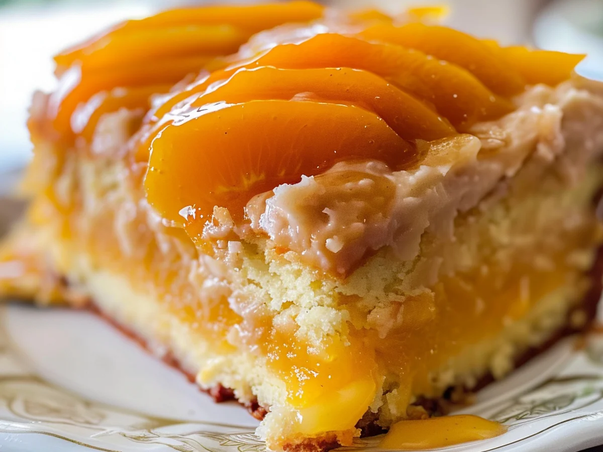 Peach Cake With Brown Sugar Frosting Will Delight You!