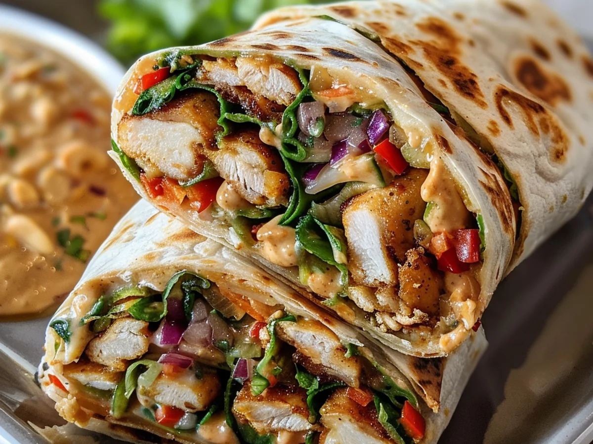 Thai Peanut Chicken Wraps That Everyone Will Love!