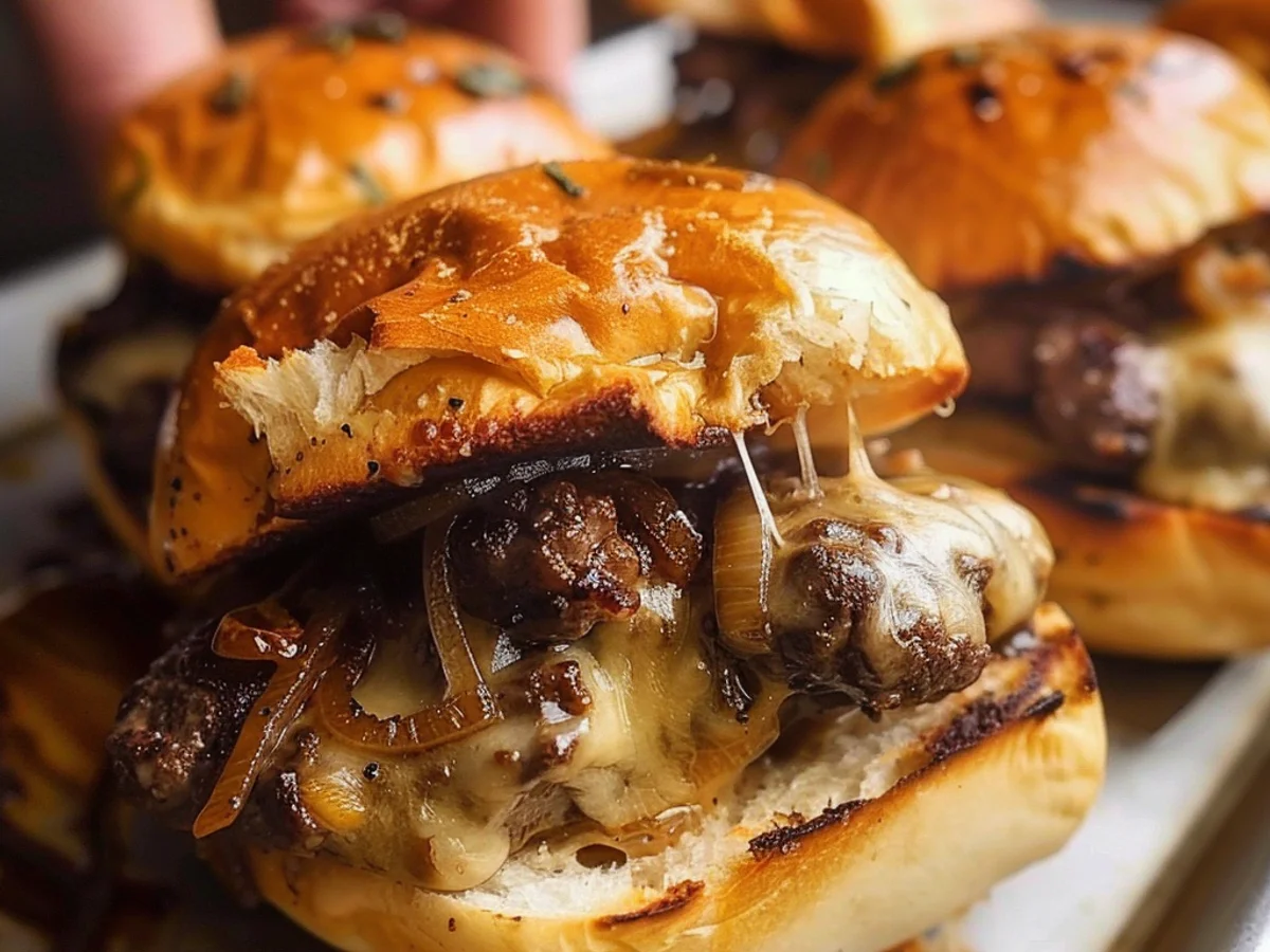 French Onion Beef Sliders For A Crowd That Wow Guests!