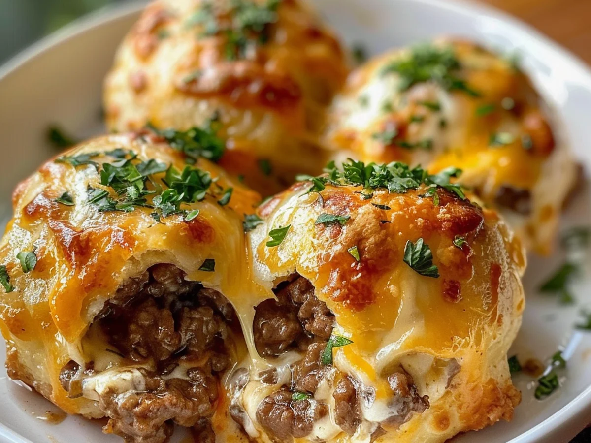 Cheesy Beef Biscuit Bombs That Will Delight Your Tastebuds!