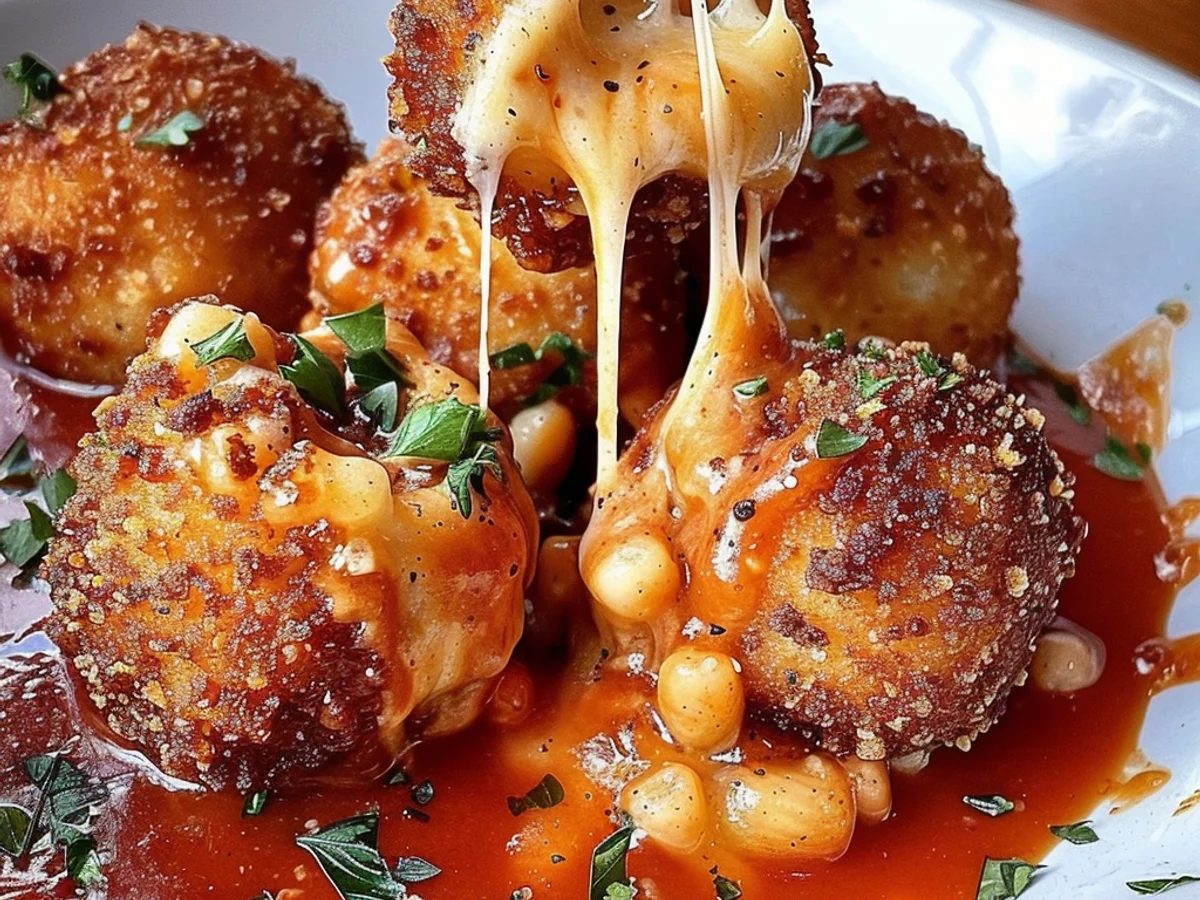 Fried Mac And Cheese Balls With Creamy Tomato Sauce Delight!