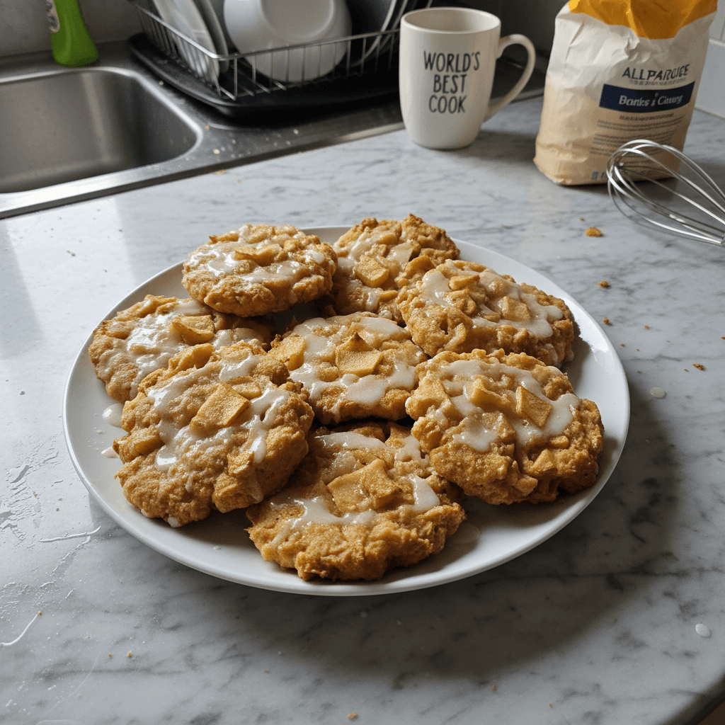 Homestyle Baked Apple Fritters with Glaze
