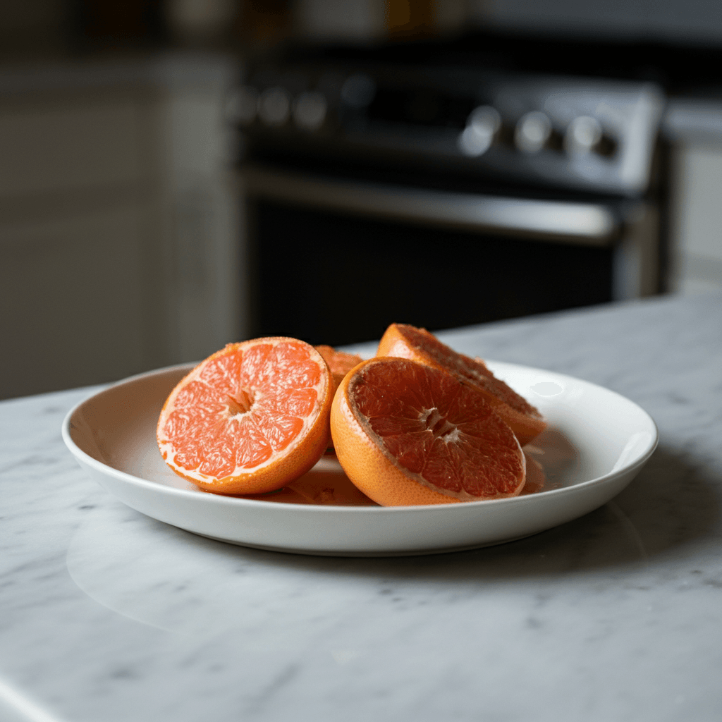 Tangy Baked Grapefruit with Honey & Cinnamon