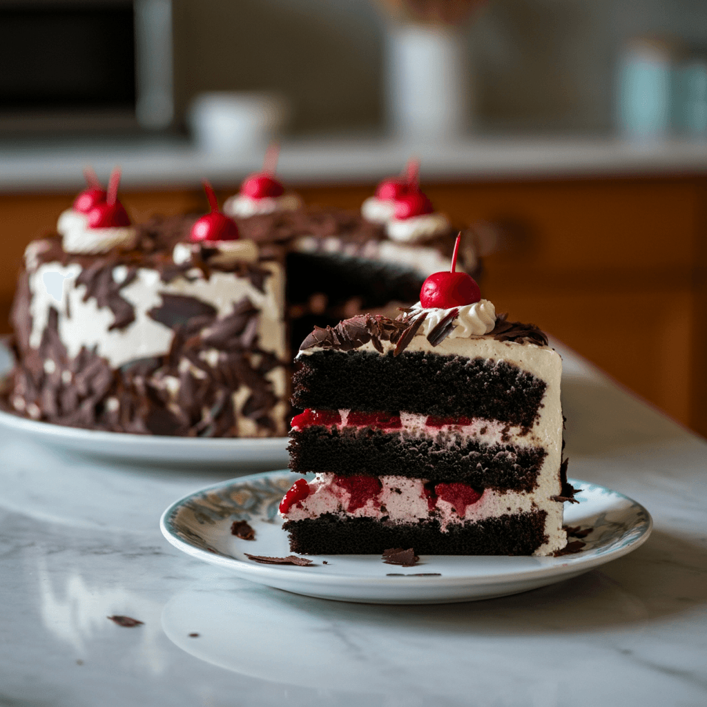 Rich Black Forest Cake: Cherry Chocolate Delight