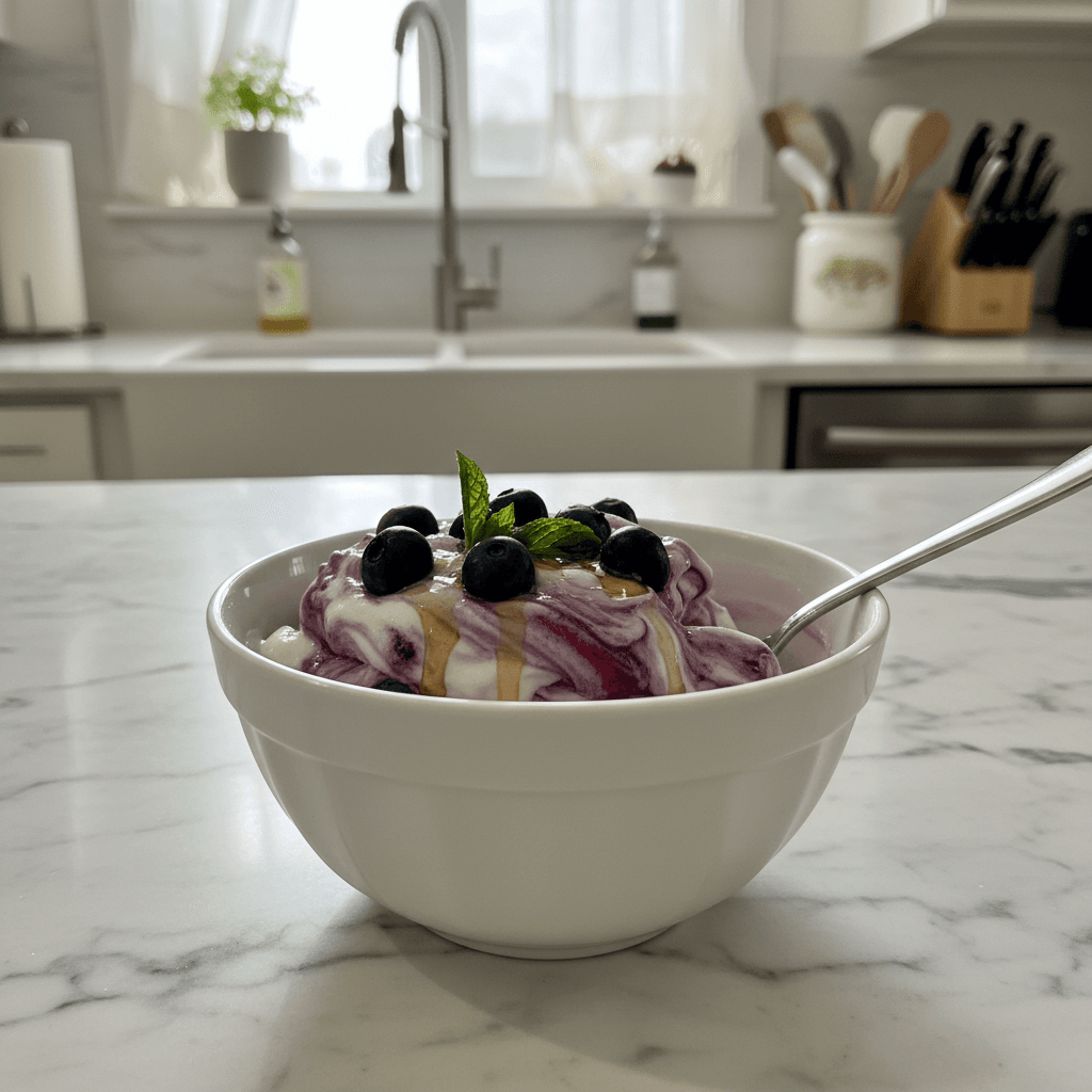 Blueberry Greek Frozen Yogurt Recipe: Creamy Summer Treat