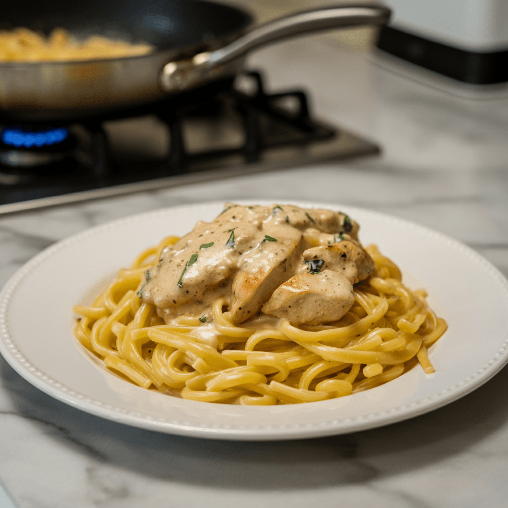 Hearty Chicken Pasta with Smooth Creamy Sauce