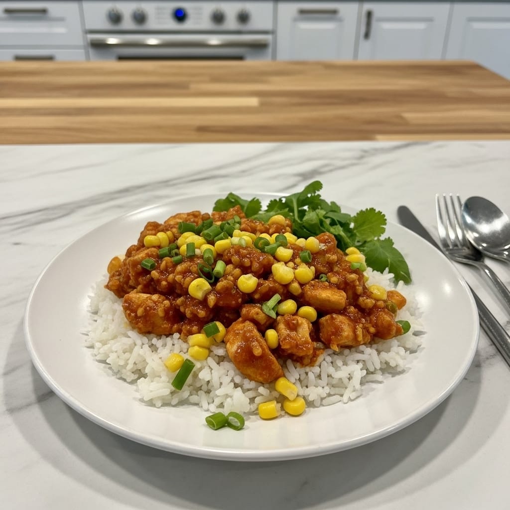 Creamy Street Corn Chicken Rice Bowl: A Weeknight Favorite