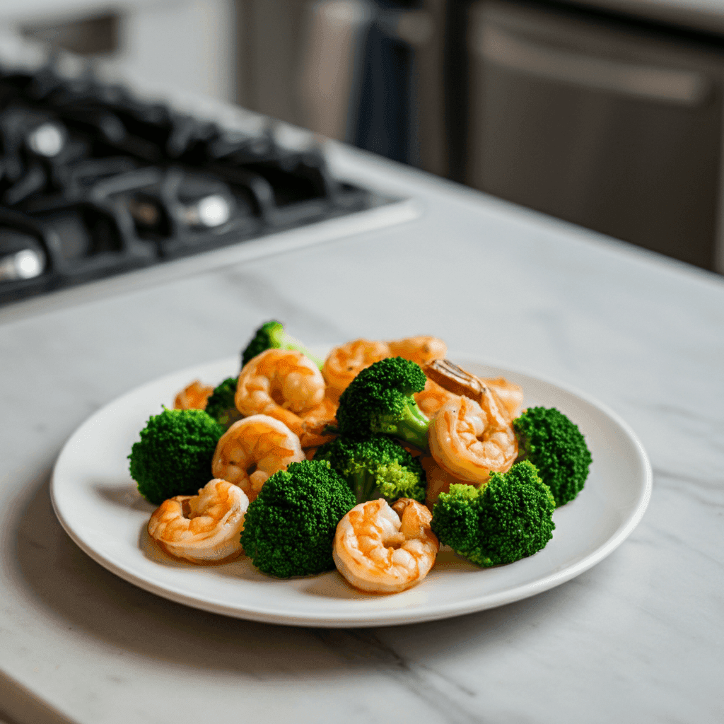 Zesty Garlic Shrimp & Broccoli Skillet