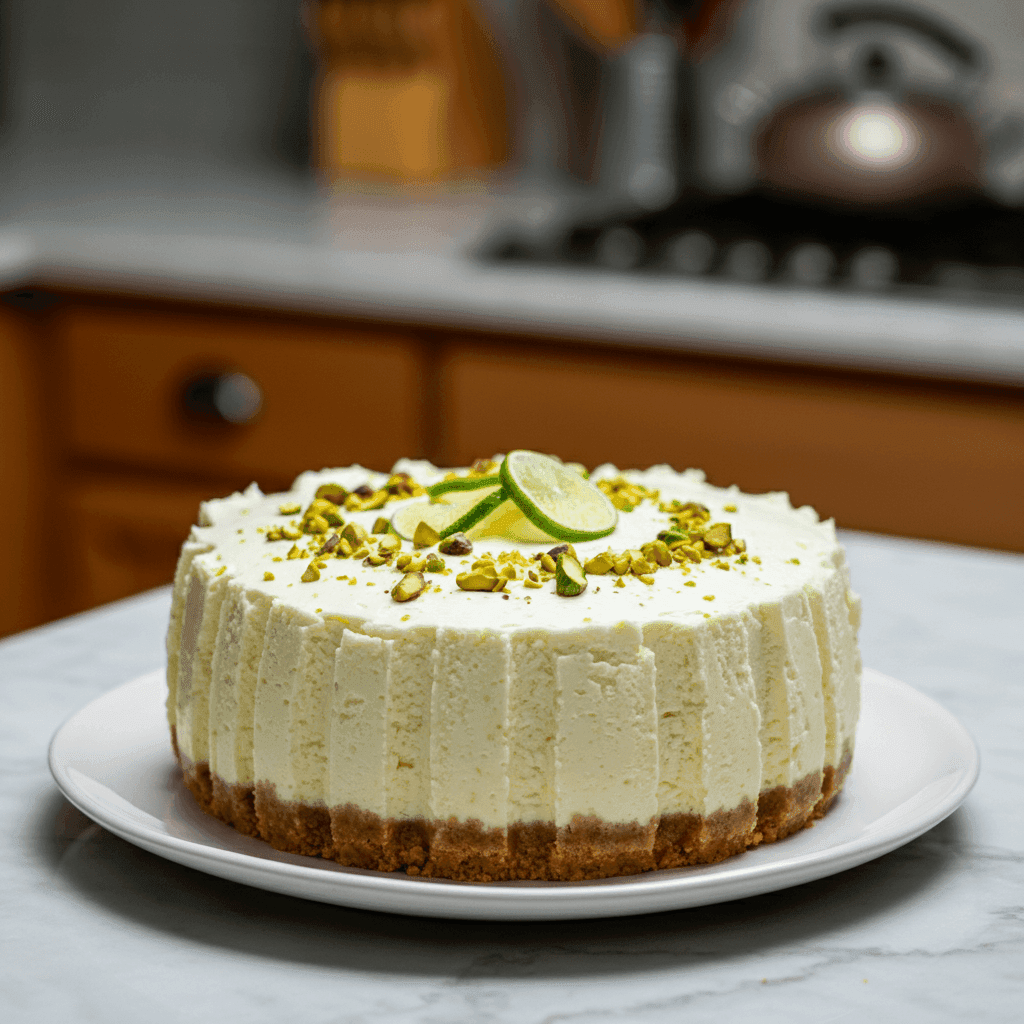 My Tangy Lemon-Lime Cherry Pistachio Cheesecake