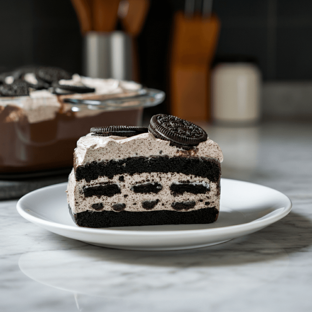 Dreamy Nutella-Stuffed Cookies and Cream Cake