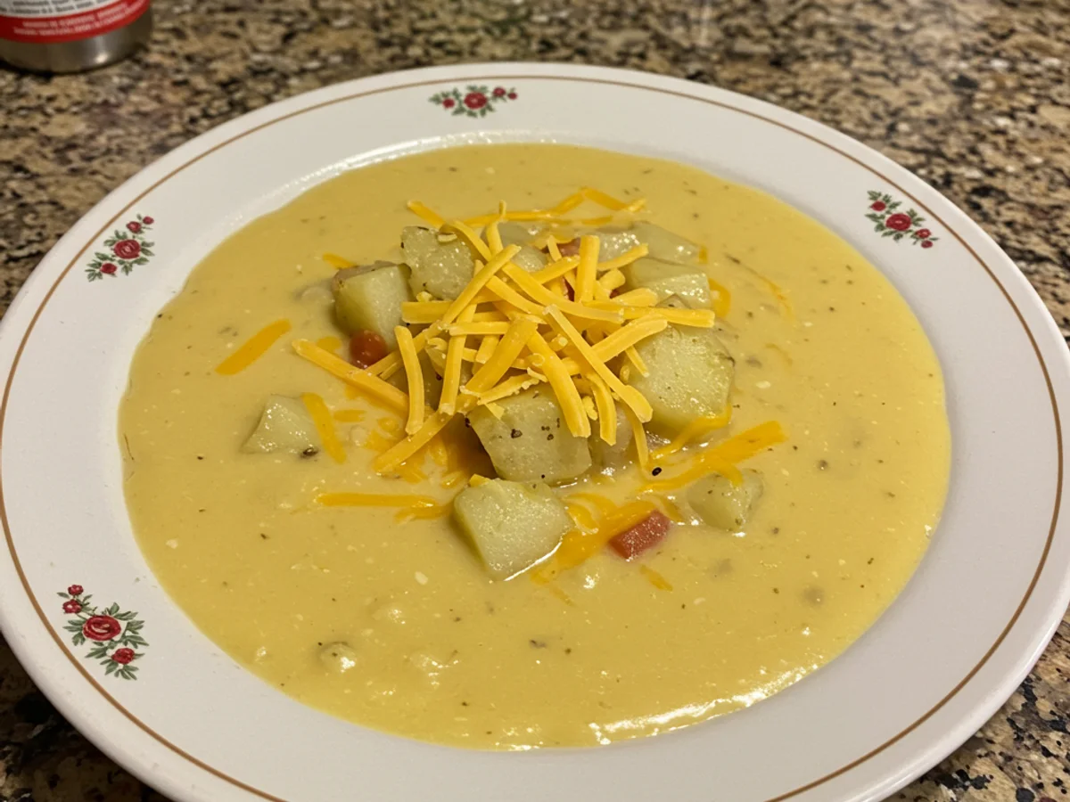 Cheddar Garlic Herb Potato Soup: A Comforting Delight