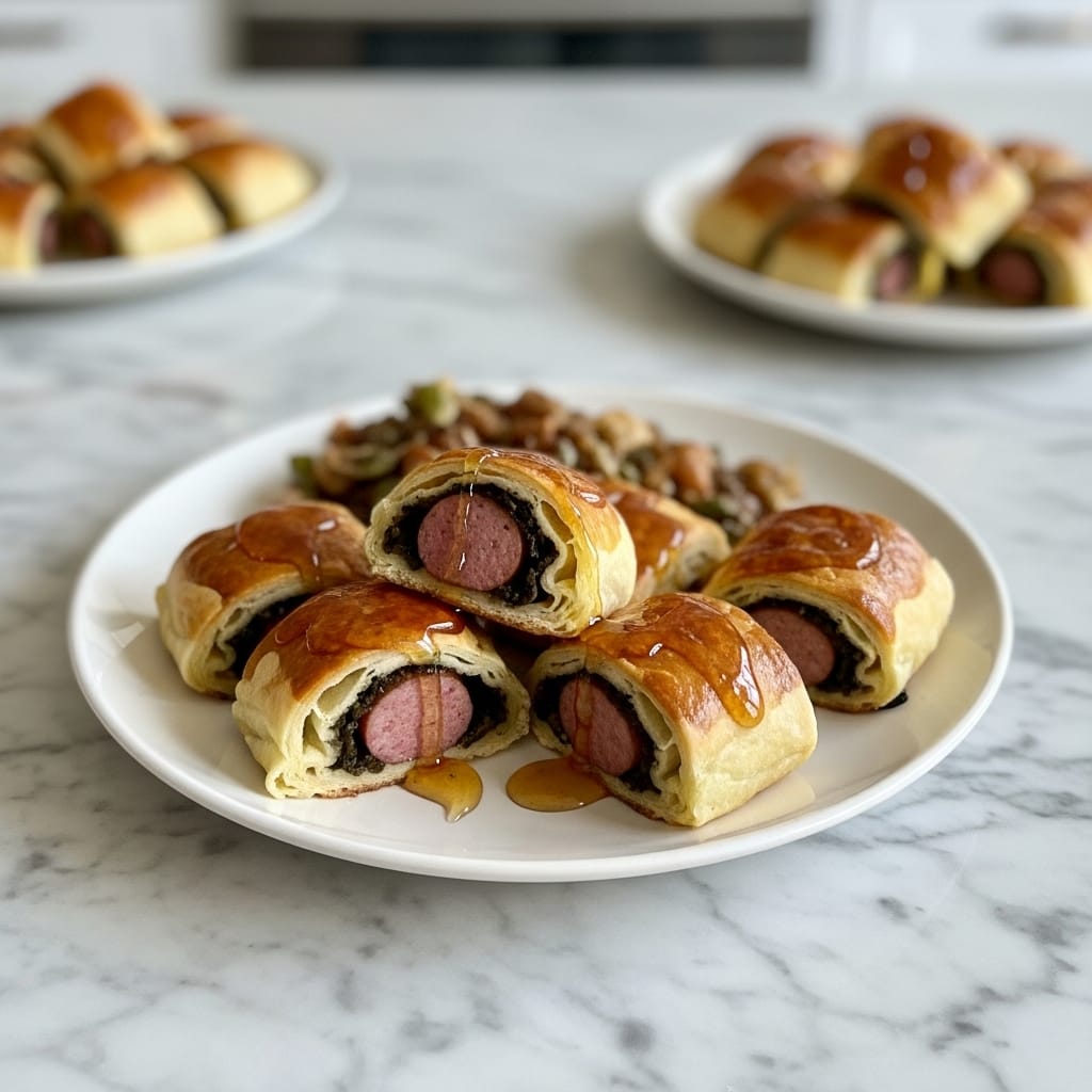 Sausage Rolls with Hot Honey: Crispy, Sweet & Spicy Bites