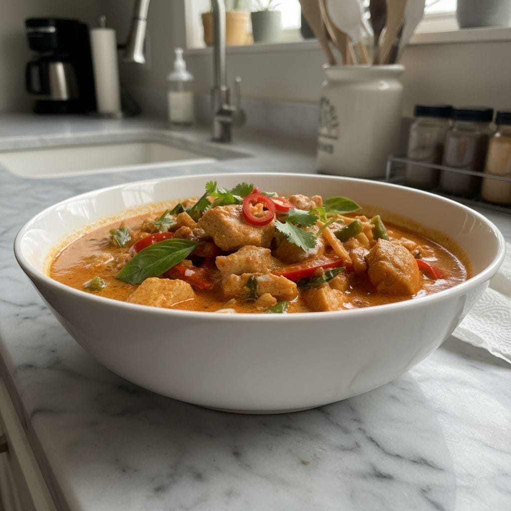 Spicy Red Thai Chicken Curry: Creamy & Quick