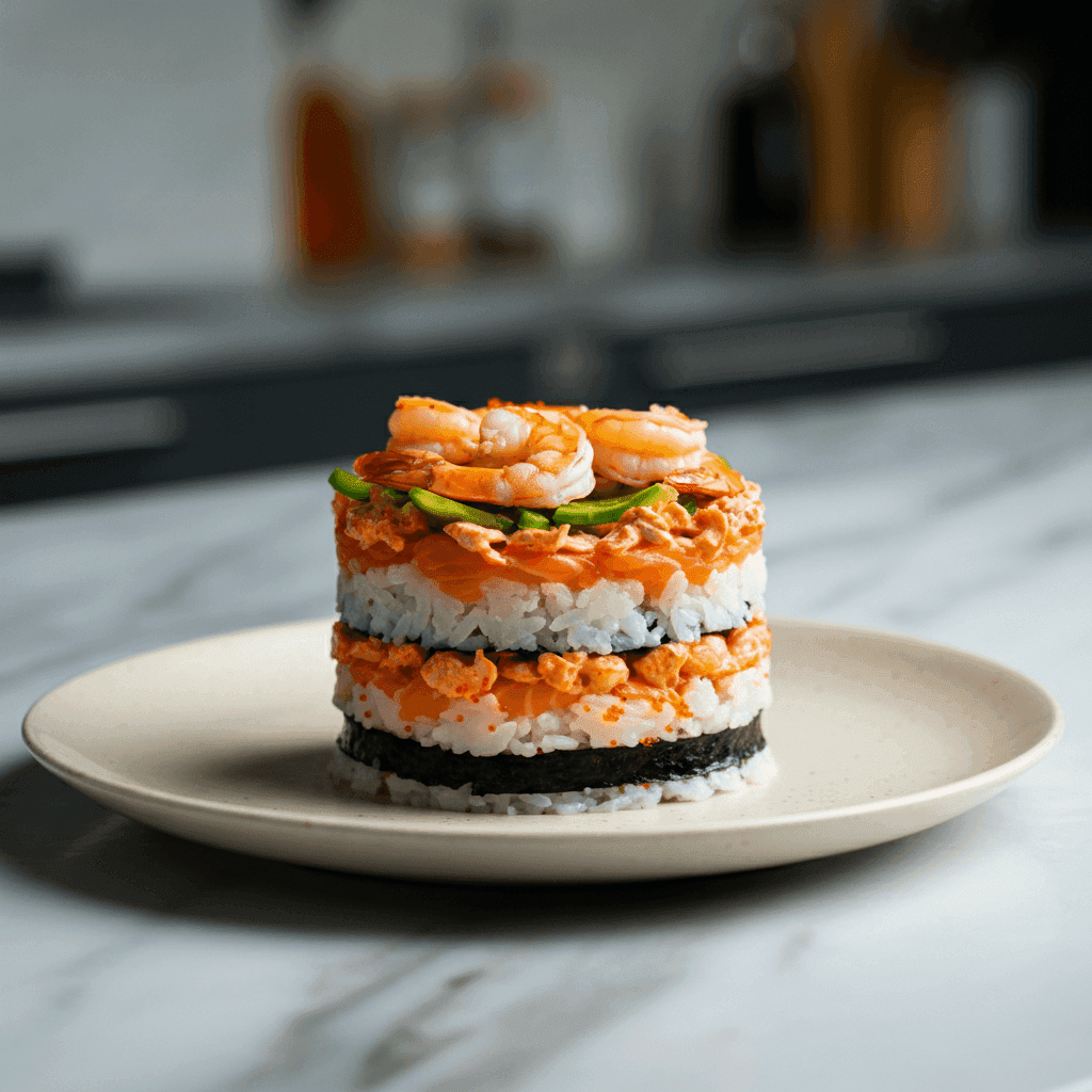 Spicy Shrimp Sushi Stacks: Easy Layered Flavor