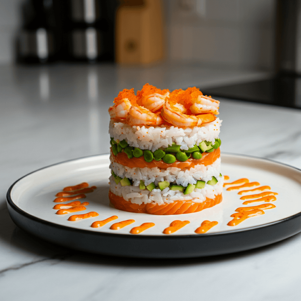 Spicy Shrimp Sushi Stacks: Effortless Layers of Flavor