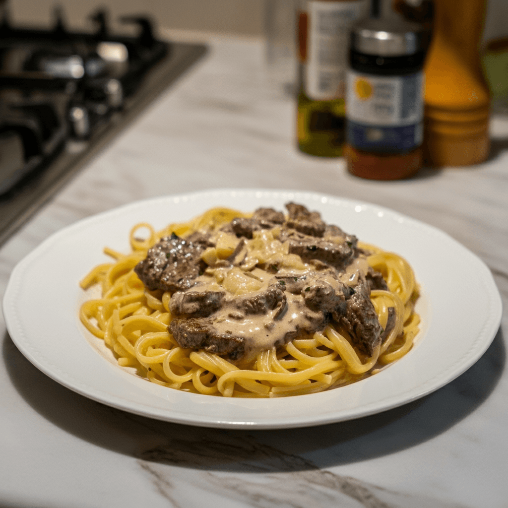 Steak Pasta with Creamy Garlic Sauce: Rich & Satisfying