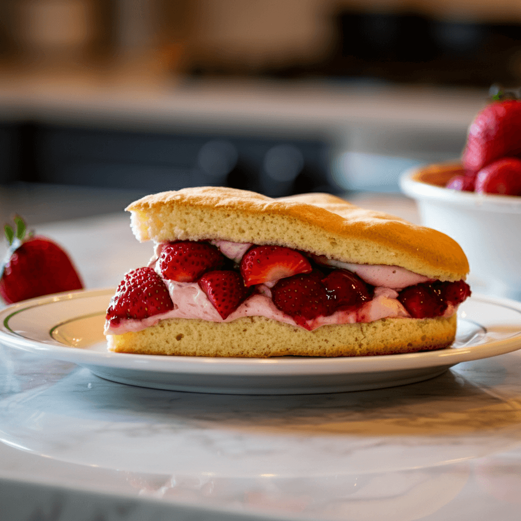 Fresh Strawberry Shortcake with Homemade Biscuits