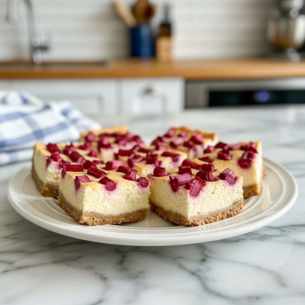 Tangy Rhubarb Cheesecake Squares: A Springtime Treat