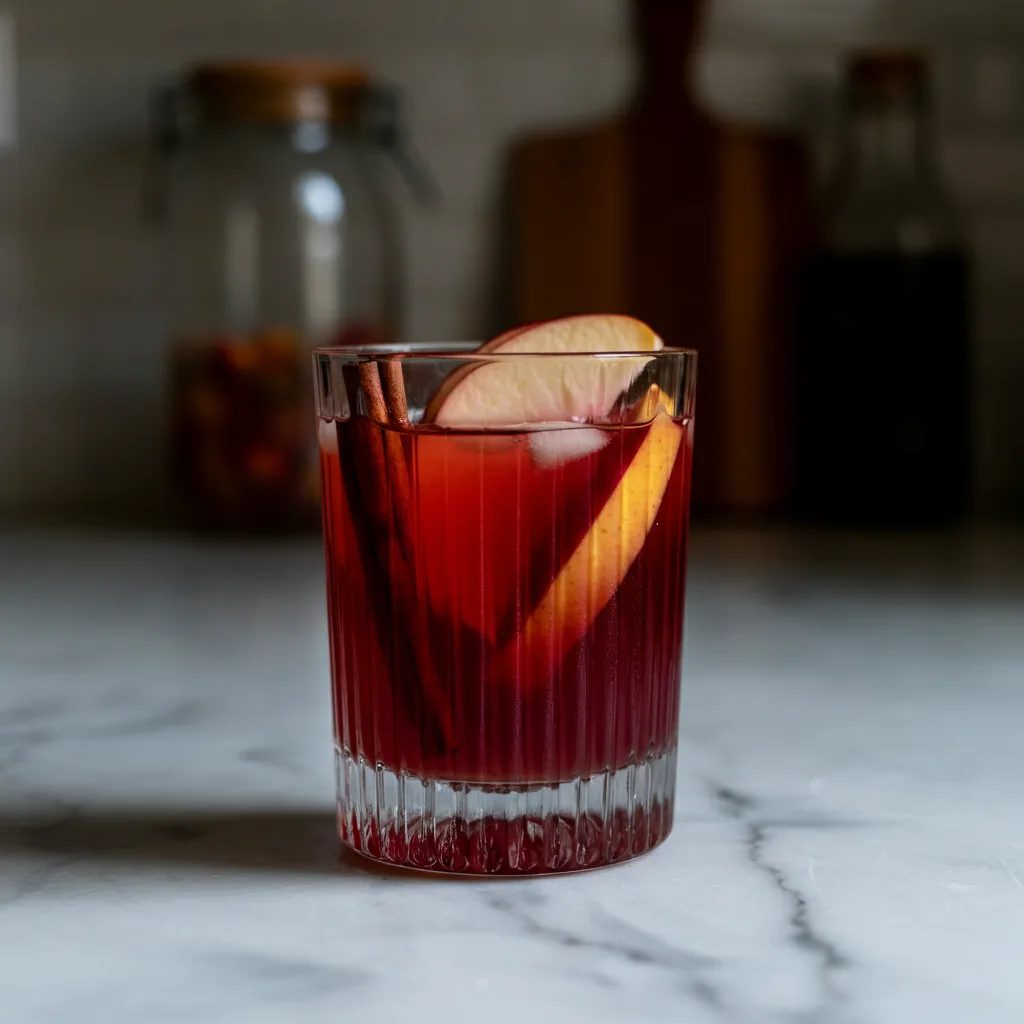 Tangy Apple Cider Sangria with Spiced Fruit