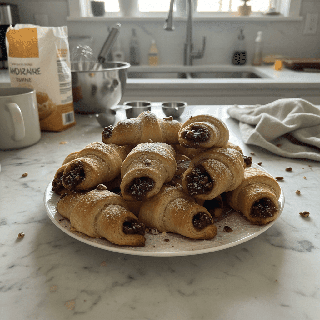 Flaky Buttery Crescent Rolls with Pecan Filling