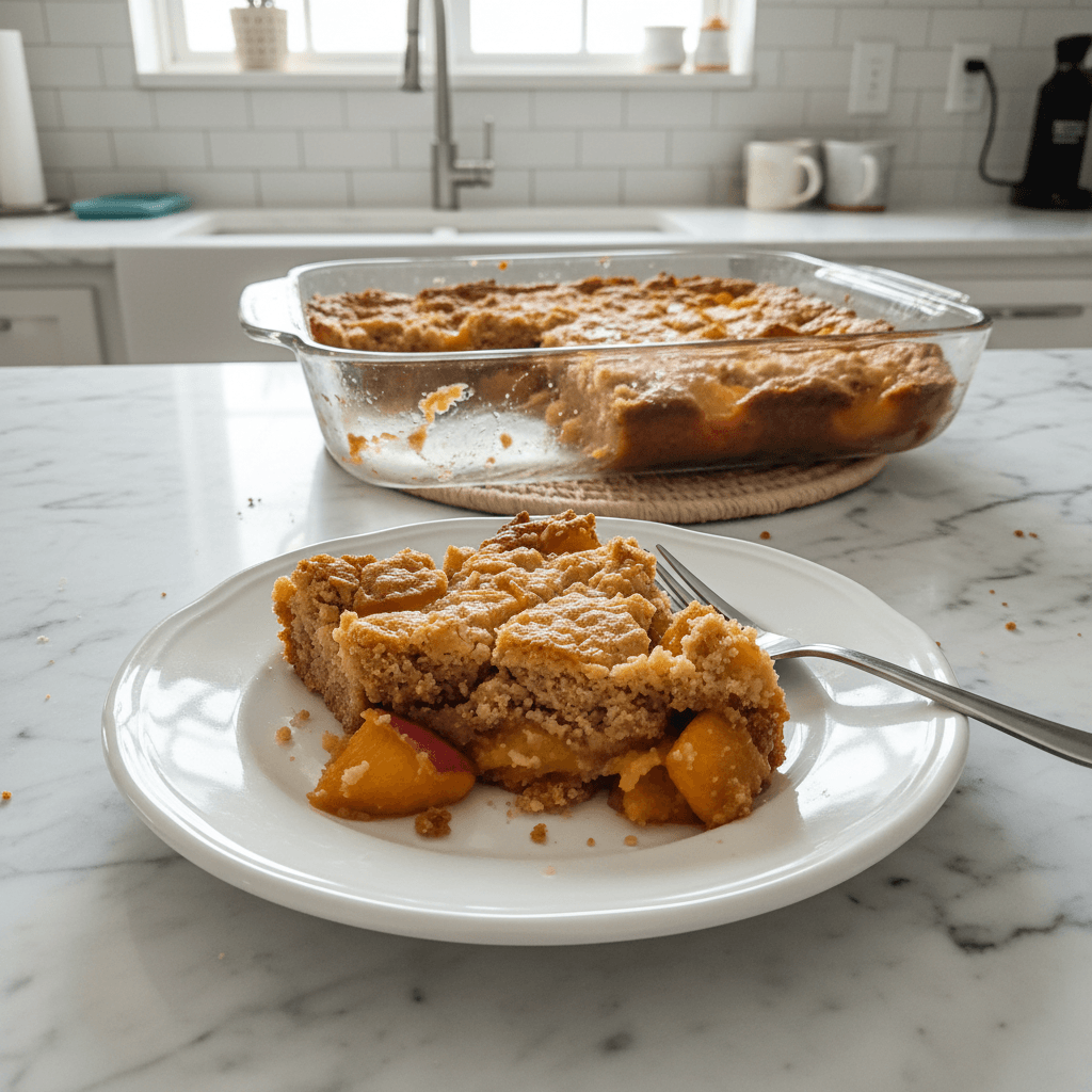 Sweet Canned Peach Dump Cake for Easy Dessert Nights