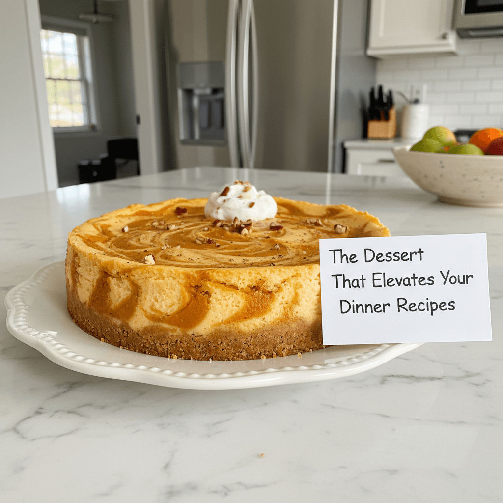 Creamy Cheesecake with Pumpkin Swirl: Dinner’s Delight