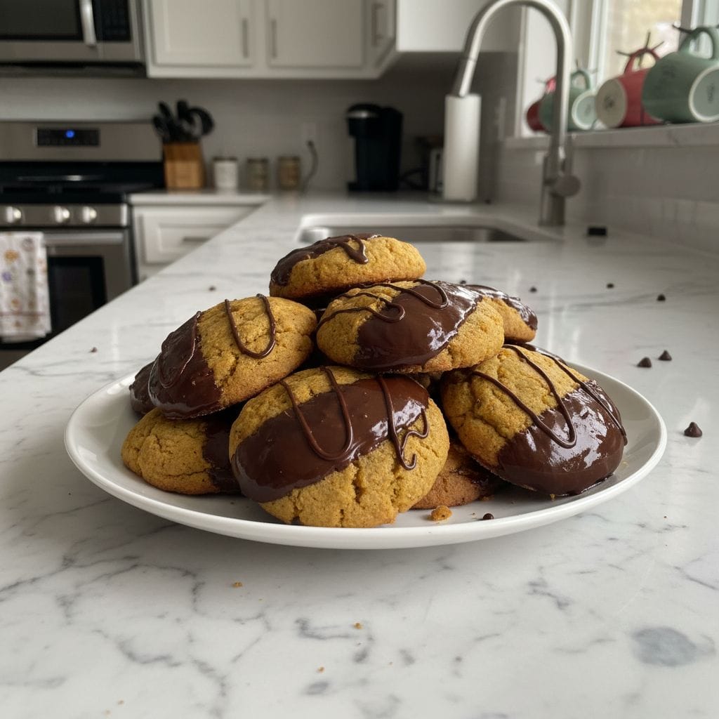 Sweet Chocolate Dipped Pumpkin Cookies: Easy Autumn Baking
