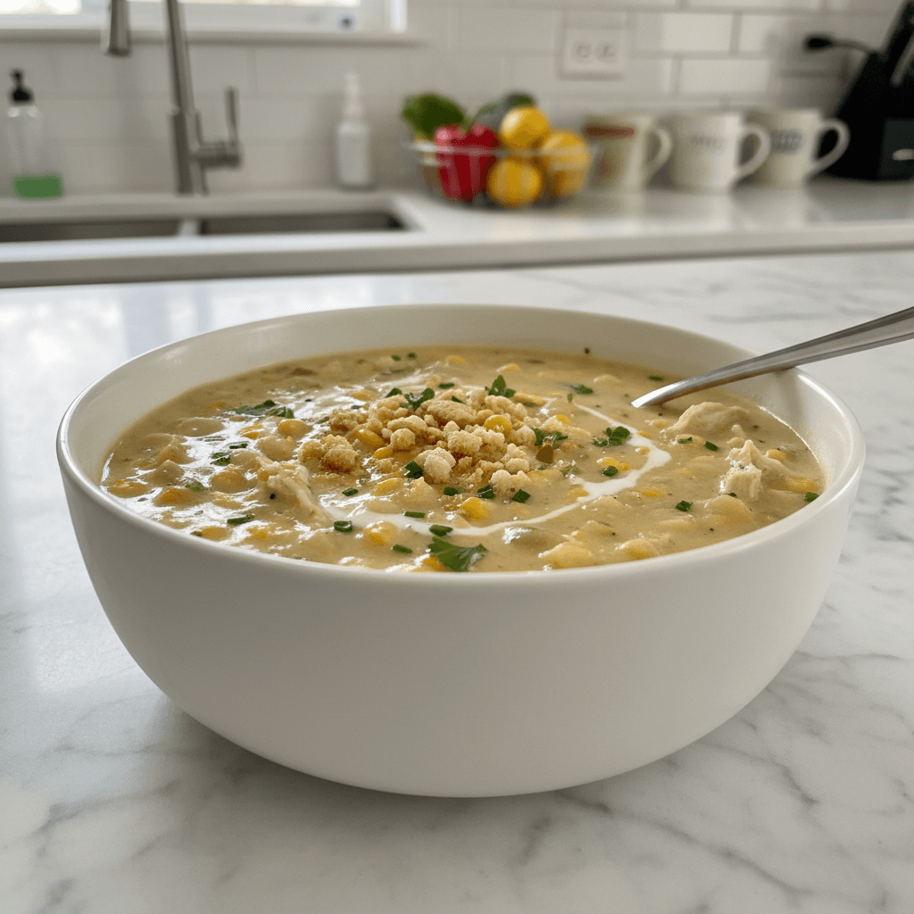 Hearty Crockpot Chicken Corn Chowder for Busy Nights
